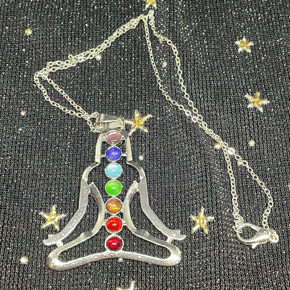 Spiritual protection CHAKRA NECKLACE HandMade Rave Meditation Yoga Manifestation